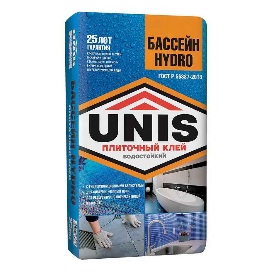 Клей для плитки Unis, 25 кг